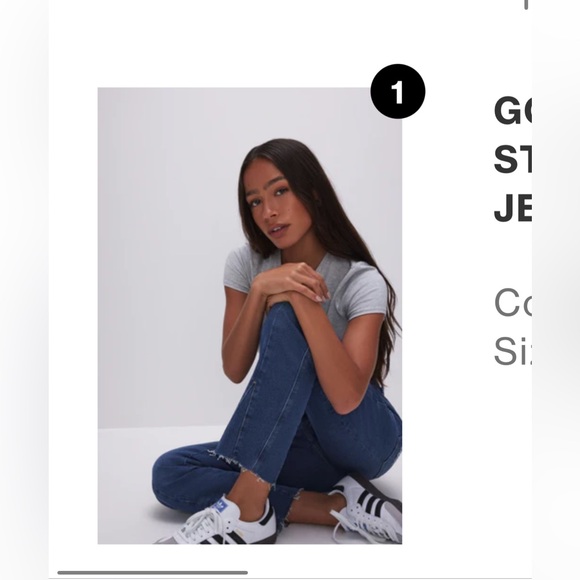 GOOD AMERICAN- Good Curve Straight Jean- curves for days!! - Picture 1 of 5
